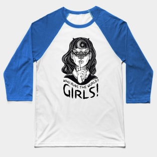 'Who Run The World, Girls' Women's Achievement Shirt Baseball T-Shirt